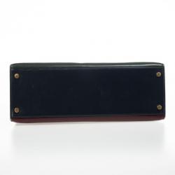 Hermes Vintage Tricolor Box Calf Kelly 32