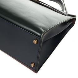 Hermes Vintage Tricolor Box Calf Kelly 32