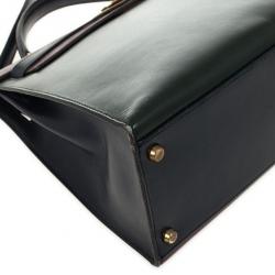 Hermes Vintage Tricolor Box Calf Kelly 32