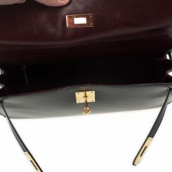 Hermes Vintage Tricolor Box Calf Kelly 32