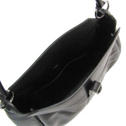 Pre Owned Hermes Black Leather Evergrain Rugby Shoulder Bag