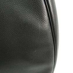 Pre Owned Hermes Black Leather Evergrain Rugby Shoulder Bag