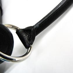 Pre Owned Hermes Black Leather Evergrain Rugby Shoulder Bag