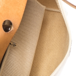 Pre Owned Hermes Beige/Natural Canvas and Leather 2 in 1 Herbag 31