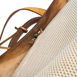 Pre Owned Hermes Beige/Natural Canvas and Leather 2 in 1 Herbag 31