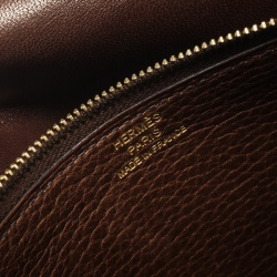Pre Owned Hermes Brown Clemence Leather Dogon Wallet