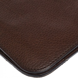 Pre Owned Hermes Brown Clemence Leather Dogon Wallet