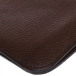 Pre Owned Hermes Brown Clemence Leather Dogon Wallet