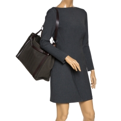 Pre Owned Hermes Green Canvas and Vache Hunter Leather Cabalicol Bag