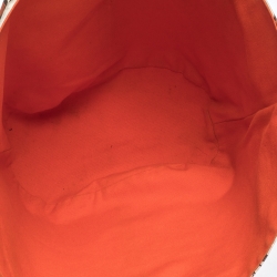 مملوكة مسبقًا Hermes Multicolor Printed Canvas and Leather Finish Beach Bag