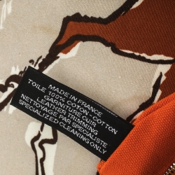 مملوكة مسبقًا Hermes Multicolor Printed Canvas and Leather Finish Beach Bag