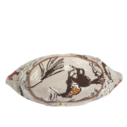 مملوكة مسبقًا Hermes Multicolor Printed Canvas and Leather Finish Beach Bag