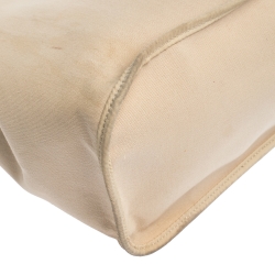 Pre Owned Hermes Beige Canvas Cabag Elan Tote