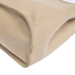 Pre Owned Hermes Beige Canvas Cabag Elan Tote
