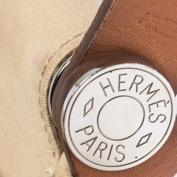 Pre Owned Hermes Beige Canvas Cabag Elan Tote