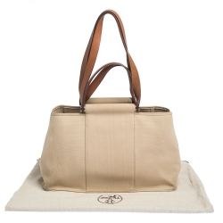 Pre Owned Hermes Beige Canvas Cabag Elan Tote