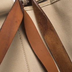 Pre Owned Hermes Beige Canvas Cabag Elan Tote