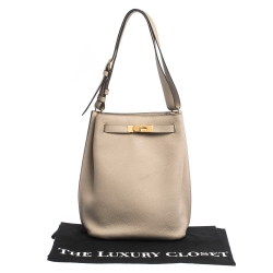 Pre Owned Hermes Gris Tourterelle Togo Leather So Kelly 22 Bag