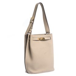 Pre Owned Hermes Gris Tourterelle Togo Leather So Kelly 22 Bag