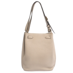 Pre Owned Hermes Gris Tourterelle Togo Leather So Kelly 22 Bag