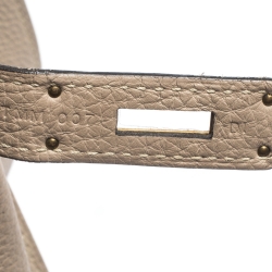 Pre Owned Hermes Gris Tourterelle Togo Leather So Kelly 22 Bag