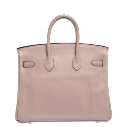 Hermes Glycine Evercolor Leather Gold Hardware Birkin 25 Bag