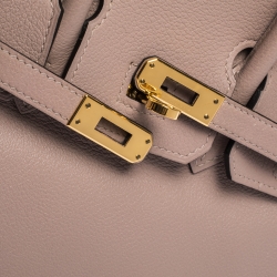 Hermes Glycine Evercolor Leather Gold Hardware Birkin 25 Bag