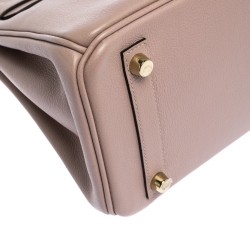Hermes Glycine Evercolor Leather Gold Hardware Birkin 25 Bag