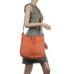 مملوكة مسبقًا Hermes Orange Evelyne III GM Bag