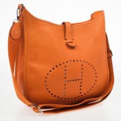 مملوكة مسبقًا Hermes Orange Evelyne III GM Bag