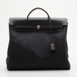 Pre Owned Hermes Black Herbag Convertible Satchel