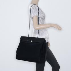 Pre Owned Hermes Black Herbag Convertible Satchel