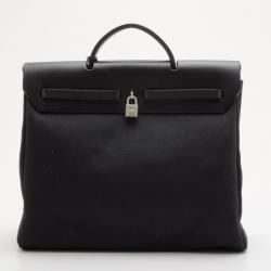 Pre Owned Hermes Black Herbag Convertible Satchel