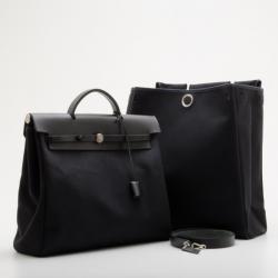 Pre Owned Hermes Black Herbag Convertible Satchel