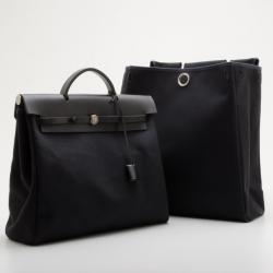 Pre Owned Hermes Black Herbag Convertible Satchel