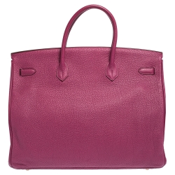 Hermes Raspberry Togo Leather Gold Hardware Birkin 40 Bag