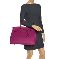 Hermes Raspberry Togo Leather Gold Hardware Birkin 40 Bag