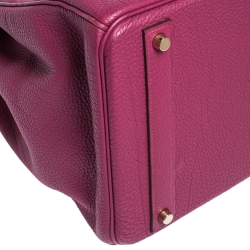 Hermes Raspberry Togo Leather Gold Hardware Birkin 40 Bag