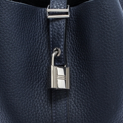 Pre Owned Hermes Blue Nuit Togo Leather Picotin Lock MM Bag