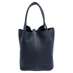 Pre Owned Hermes Blue Nuit Togo Leather Picotin Lock MM Bag