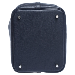 Pre Owned Hermes Blue Nuit Togo Leather Picotin Lock MM Bag