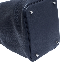 Pre Owned Hermes Blue Nuit Togo Leather Picotin Lock MM Bag