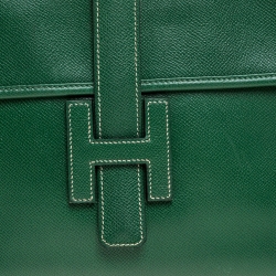 Pre Owned Hermes Cactus Courchevel Leather Jige PM Clutch