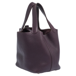 Pre Owned Hermes Ultra Violet Togo Leather Picotin PM Bag