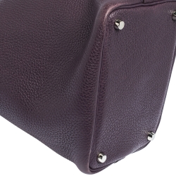 Pre Owned Hermes Ultra Violet Togo Leather Picotin PM Bag