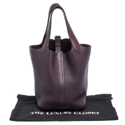 Pre Owned Hermes Ultra Violet Togo Leather Picotin PM Bag