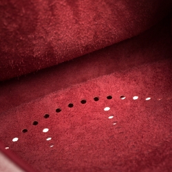 Pre Owned Hermes Rouge Casaque Clemence Leather Evelyne III GM Bag