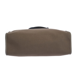 Pre Owned Hermès Bleu Indigo/Khaki Canvas and Leather Herbag Zip 31 Bag