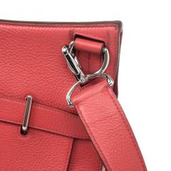 Pre Owned Hermes Rose Jaipur Taurillon Clemence Leather Jypsiere 34 Bag
