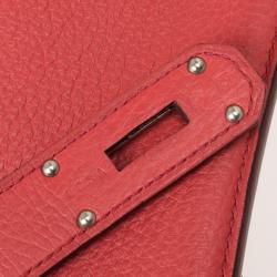 Pre Owned Hermes Rose Jaipur Taurillon Clemence Leather Jypsiere 34 Bag